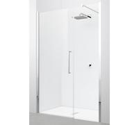 Novellini Young 2.0 gfl porte battante avec paroi fixe en ligne pour niche 114/118x200cm matchroom/satin y2gfl114-4b