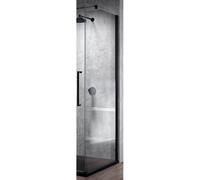 Novellini Young 2.0 paroi latérale 87x200cm verre clair et profil noir mat y2fg87-1h