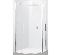 Novellini Young 2.0 R1 cabine de douche quart de cercle avec porte pivotante et panneaux fixes 97,5/99,5x200cm matchroom/transparent y2r1a100-1b