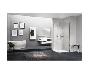 Novellini Young cabine de douche - porte battante - clair - chrome mat y22g95-1b