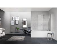 Novellini Young paroi de baignoire 120 cm deux pièces chrome brillant/verre transparent Y21BSV120D-1K
