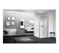 Novellini young porte battante niche 103 107cm clair chrome y22b103-1k