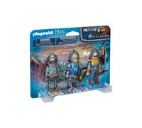 Playmobil 70671 3 Chevaliers Novelmore - avec Trois Personnages, Une épée, Une arbalète, Un Bouclier et Un fleau d'armes - Histoire & Imaginaire - Dès 4 Ans