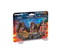 Playmobil – Novelmore 70672 – 3 combattants Burnham Raiders – épée, 2 haches, 2 boucliers