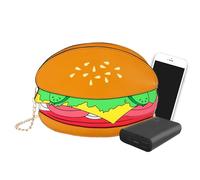 Novelty Bag Cute Portable Handbag, Cartoon Hamburger Bag for Travel Beach Walking, Lightweight and Fun Design, Durable Material with Adjustable Strap, Ideal for Overnight Weekender, Shopping