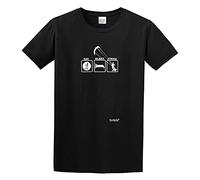 Novelty Funny Eat Sleep Kitesurf Men Simple Tshirt Black L