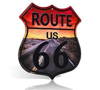 不适用 Novelty Gifts Plaque murale en métal Motif Route 66 Highway