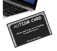 Novelty Humor Card - Funny Gag Prop, Entertaining Excuse Card for Workplace Fun, Amusing PVC Design with Lighthearted Appeal, Adult Collectible, Playful Joke Cards for Friends and Colleagues