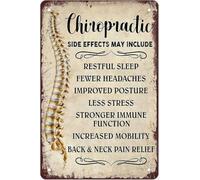 Novelty Metal Sign Chiropractic Side Effects May Include 8 X 12 in