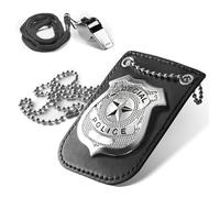 Novelty Place Ensemble de Jeu de rôle de Policier pour Enfants - Badge et sifflet de Police, Accessoires de Jeu de rôle de détective, Accessoires de Costume de Police pour flics