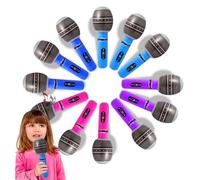 Novelty Place Ensemble de Microphones gonflables pour Enfants et Adultes, 10 Pouces (Paquet de 12)