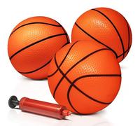 Novelty Place Lot de 3 mini balles de basketball gonflables en PVC de 12,7 cm pour garçons et filles, pour l'intérieur et l'extérieur, pour mini paniers, fêtes au bord de la piscine, jeux d'arcade et
