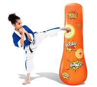 Novelty Place Sac de Frappe Honflable pour Jeune - 4 Pieds de Haut autoportant Buddy - Hit & Bounce Back Air Bop Toy Fun pour Tous Les âges Garçons Filles Jeune Fitness & Stress Relief