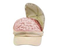 Novelty Thinking Hat, Interactive Brain Costume Cap, 21.26in Adjustable Headwear with Open Close Design, Party Photo Prop, Lightweight Festival with Realistic Style, Gag Gift for Women Travel