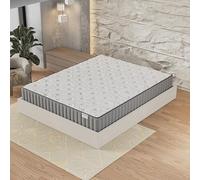 NOVEMBER Ensemble Matelas + lit Coffre - Matelas Mousse Mémoire de Forme d’épaisseur 22cm + Lit Coffre, Sommier à Lattes en Bois Flexible, Grand espaces de rangements (Blanc, 120 x 190 cm)