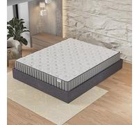 NOVEMBER Ensemble Matelas + lit Coffre - Matelas Mousse Mémoire de Forme d’épaisseur 22cm + Lit Coffre, Sommier à Lattes en Bois Flexible, Grand espaces de rangements (Gris, 120 x 190 cm)
