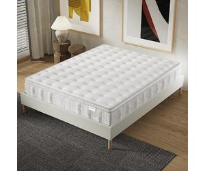 NOVEMBER Matelas Celestia 140 x 190 cm Épaisseur 30 cm - Ressorts ensachés & Mousse Charbon Actif - Absorption d'Humidité & Indépendance de Couchage - Confort Durable & Bien-être Garanti - SANITIZED