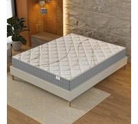 NOVEMBER- Matelas Essem 160x200cm - 25cm- Technologie Hybrid: Ressorts ensachés + Mousse HDensité - Soutien Tonique & indépendance de Couchage - Label SANITIZED(Anti bactérien/acarien)
