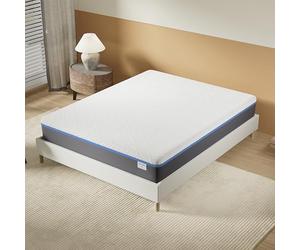 NOVEMBER- Matelas YPSILON « Souple » 160x200cm- Technologie Hybride: Latex Naturel & Mémoire de Forme- Épaisseur 28cm- Soutien Enveloppant Effet Nuage- Label sanitized(Anti bactérien/acarien)