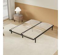 NOVEMBER Sommier à Lattes en Bois, Cadre en métal, Lattes en Bois Flexible, 2 Doubles Lattes de Renfort Lombaire, 7 Pieds, lit très Stable, Solide et Durable, Style Industriel (140 x 190 cm)