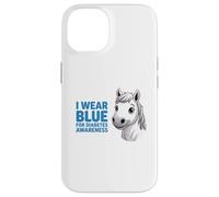 November We Wear Ruban de Sensibilisation au diabète Bleu Coque pour iPhone 14
