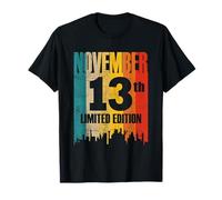 Novembre 13 Édition Limitée Retro Vintage Anniversaire T-Shirt