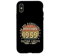 Novembre 1959 Cadeau Anniversaire Novembre 1959 66 Ans Homme Coque pour iPhone X/XS