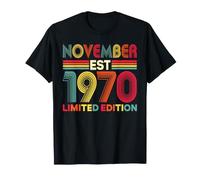 Novembre 1970 Édition limitée 56 Ans 56e Anniversaire T-Shirt