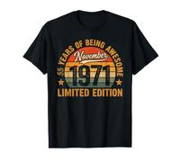 Novembre 1971 Édition limitée 55 Ans 55e Anniversaire T-Shirt