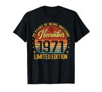 Novembre 1971 Édition limitée 55 Ans 55e Anniversaire T-Shirt
