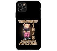 Novembre 1976 49e Anniversaire 49 Ans Ours en Peluche Being Awesome Coque pour iPhone 11 Pro Max