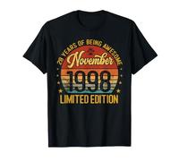 Novembre 1998 Édition limitée 28 Ans 28e Anniversaire T-Shirt