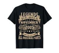 Novembre 2003 22 Year Old Bday Gifts for Men 22nd Birthday T-Shirt