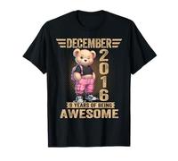 Novembre 2016 9ème Anniversaire 9 Ans Teddy Bear Being Awesome T-Shirt