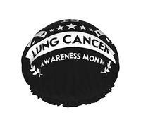 Novembre est le mois de la sensibilisation au cancer du poumon Bonnets de douche Bonnet de bain réutilisable Bonnet de douche de bain élastique Doux Imperméable pour les bonnets de cheveux de toutes l