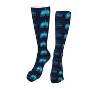Novembre est le mois de sensibilisation au cancer du poumon. Chaussettes de sport pour femmes et hommes, chaussettes longues respirantes pour la course à pied, les voyages et l'athlétisme, noires.