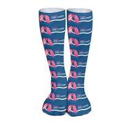 Novembre est le mois de sensibilisation au cancer du poumon. Chaussettes de sport pour femmes et hommes. Chaussettes longues respirantes pour la course à pied, le sport et les voyages.