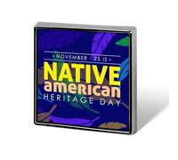 Novembre est le Mois du patrimoine amérindien : épinglettes, badges carrés, épinglettes émaillées, décorations de fête