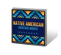Novembre est le Mois du patrimoine amérindien : épinglettes, badges carrés, épinglettes émaillées, décorations de fête