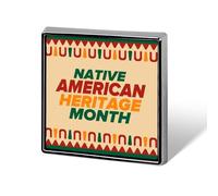 Novembre est le Mois du patrimoine amérindien : épinglettes, badges carrés, épinglettes émaillées, décorations de fête