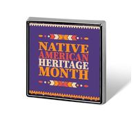 Novembre est le Mois du patrimoine amérindien : épinglettes, badges carrés, épinglettes émaillées, décorations de fête