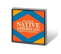 Novembre est le Mois du patrimoine amérindien : épinglettes, badges carrés, épinglettes émaillées, décorations de fête
