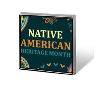 Novembre est le Mois du patrimoine amérindien : épinglettes, badges carrés, épinglettes émaillées, décorations de fête