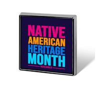 Novembre est le Mois du patrimoine amérindien : épinglettes, badges carrés, épinglettes émaillées, décorations de fête