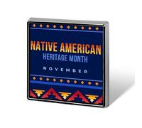 Novembre est le Mois du patrimoine amérindien : épinglettes, badges carrés, épinglettes émaillées, décorations de fête