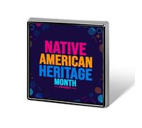 Novembre est le Mois du patrimoine amérindien : épinglettes, badges carrés, épinglettes émaillées, décorations de fête