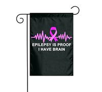 Novembre est le mois national de sensibilisation à l'épilepsie Drapeau de jardin Décoration parfaite Cour 12x18 pouces Décoration extérieure double face Décoration de fête Bannière de décoration de fe