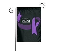 Novembre est le mois national de sensibilisation à l'épilepsie Drapeau de jardin Décoration parfaite Cour 12x18 pouces Décoration extérieure double face Décoration de fête Bannière de décoration de fe