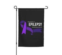 Novembre est le mois national de sensibilisation à l'épilepsie Drapeaux Drapeau de jardin Décoration parfaite Bannière de jardin 12 x 18 pouces Décoration extérieure double face Tapisserie de fête Ban