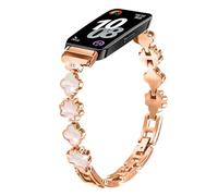 NovemFoal Bracelet compatible avec Xiaomi Smart Band 10/9/8 - Bracelet élégant en métal réglable pour femmes et filles, taille unique, Acier allié, Pas de gemme